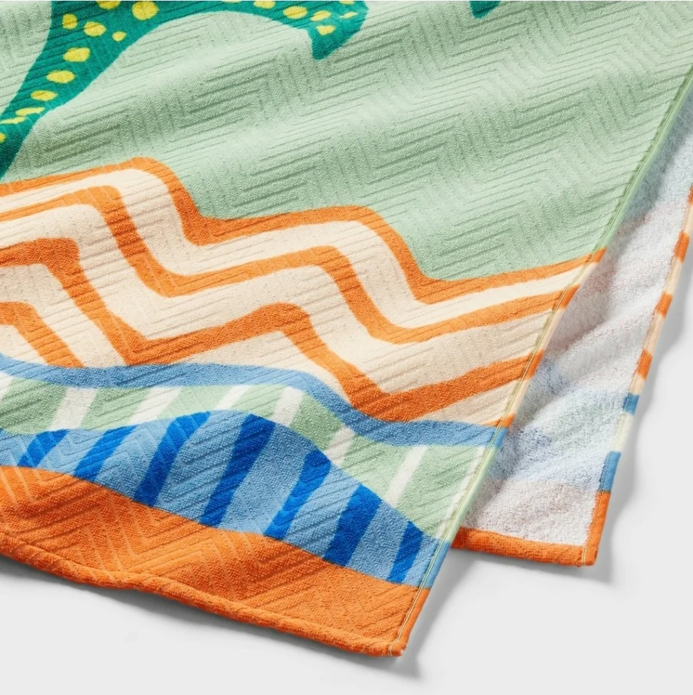 New!Colorful Palm Tree Cotton Beach Towel Outdoors Beach Day Lightweight Y2K